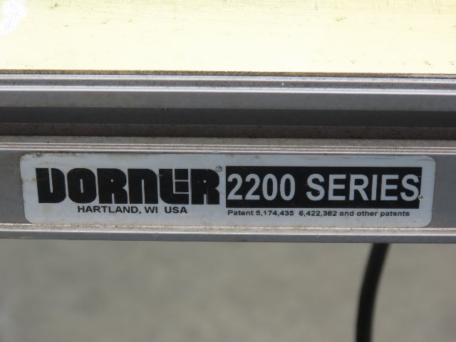 Dorner 2200 6"W x 8'L Low Profile Mini Belt Conveyor 115V Variable Speed 1-40FPM