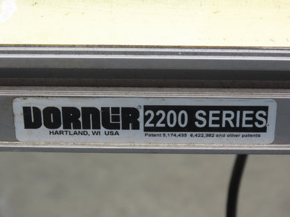 Dorner 2200 6"W x 8'L Low Profile Mini Belt Conveyor 115V Variable Speed 1-40FPM