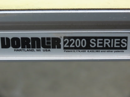 Dorner 2200 6"W x 8'L Low Profile Mini Belt Conveyor 115V Variable Speed 1-40FPM