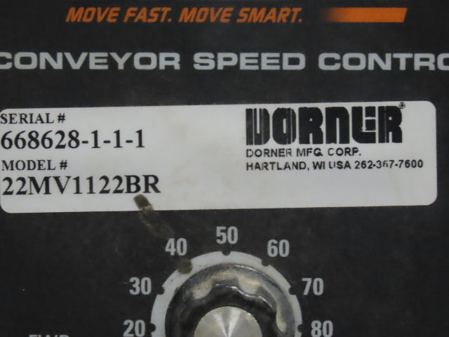 Dorner 2200 6"W x 8'L Low Profile Mini Belt Conveyor 115V Variable Speed 1-40FPM