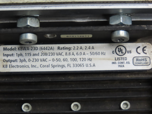 Dorner 2200 6"W x 8'L Low Profile Mini Belt Conveyor 115V Variable Speed 1-40FPM