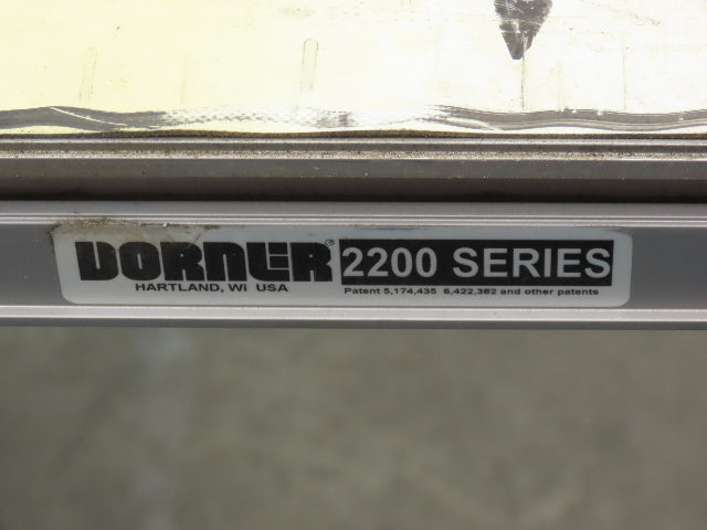 Dorner 2200 6"W x 8'L Low Profile Mini Belt Conveyor 115V Variable Speed 3-65FPM