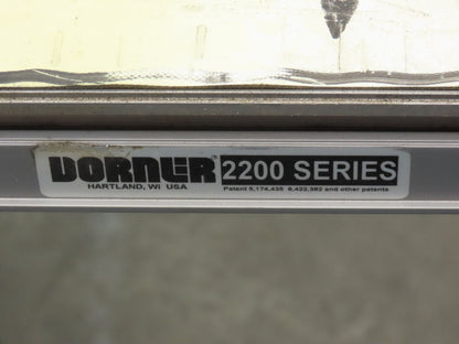 Dorner 2200 6"W x 8'L Low Profile Mini Belt Conveyor 115V Variable Speed 3-65FPM