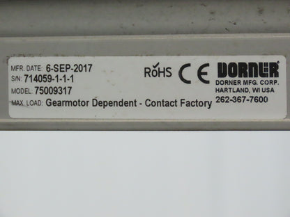 Dorner 2200 6"W x 8'L Low Profile Mini Belt Conveyor 115V Variable Speed 3-65FPM