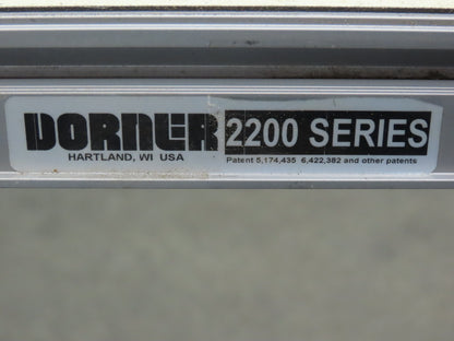 Dorner 2200 Series 6"W x 8'L Low Profile Mini Belt Conveyor **No Drive**