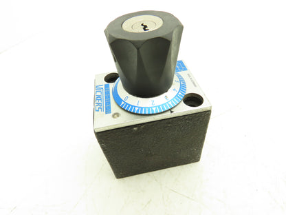 Vickers FG-3-32-K-10 Hydraulic Key Flow Control No Check Valve 3.2 lpm Size 03
