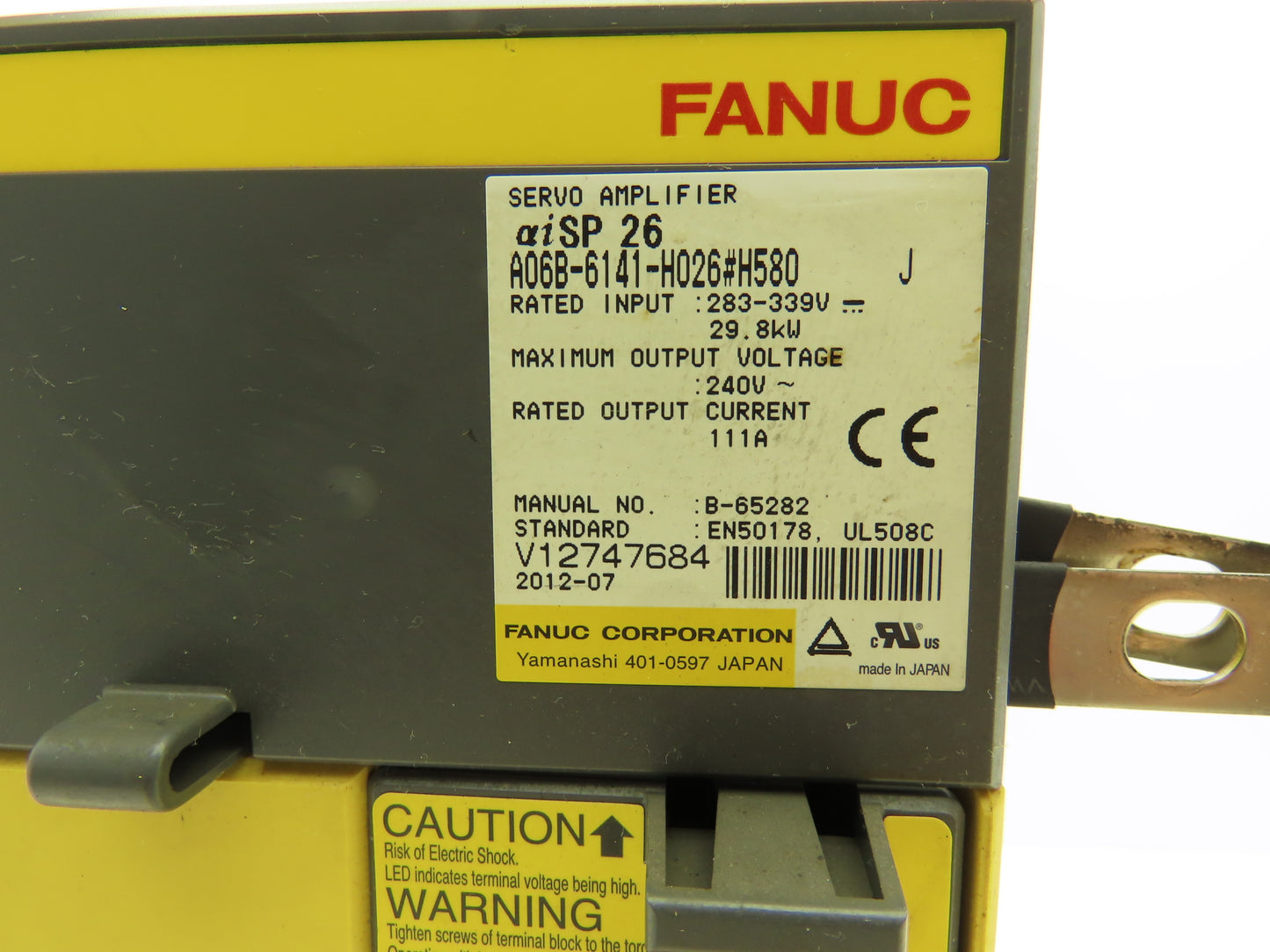 Fanuc A06B-6141-H026#H580 Servo Drive Amplifier Module 29.8kW 240V Rev J aiSP 26