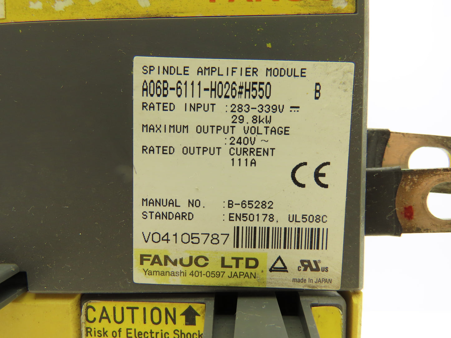 Fanuc A06B-6111-H026#H550 Servo Drive Spindle Amplifier Module 29.8kW 240V Rev B