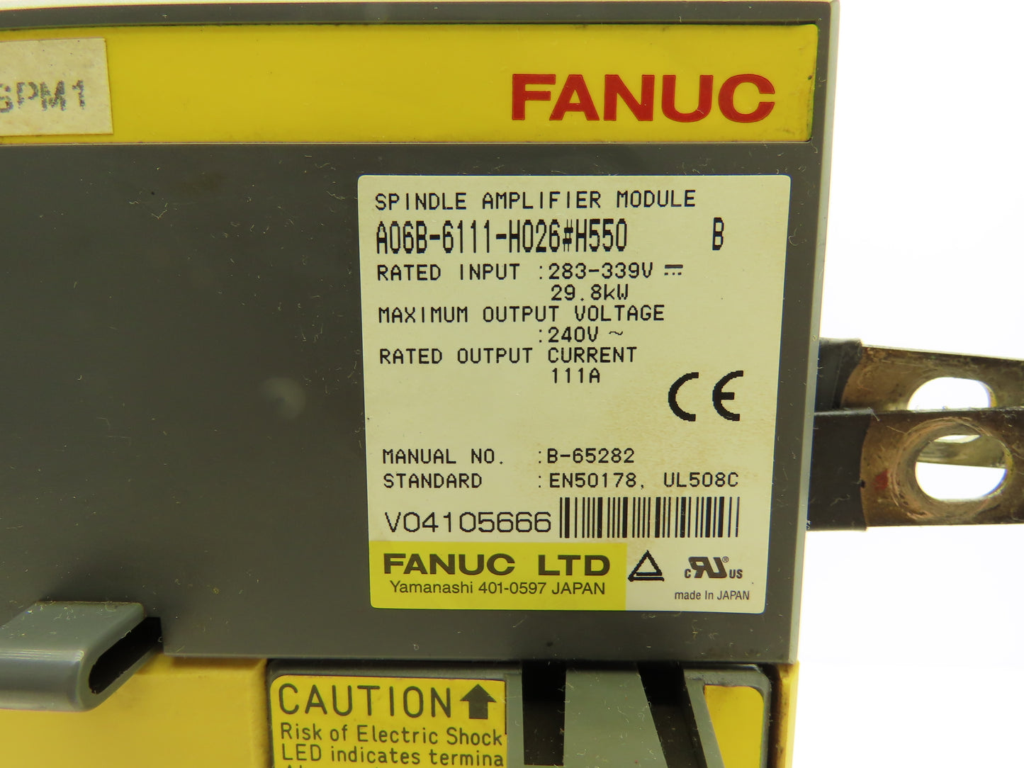 Fanuc A06B-6111-H026#H550 Servo Drive Spindle Amplifier Module 29.8kW 240V Rev B