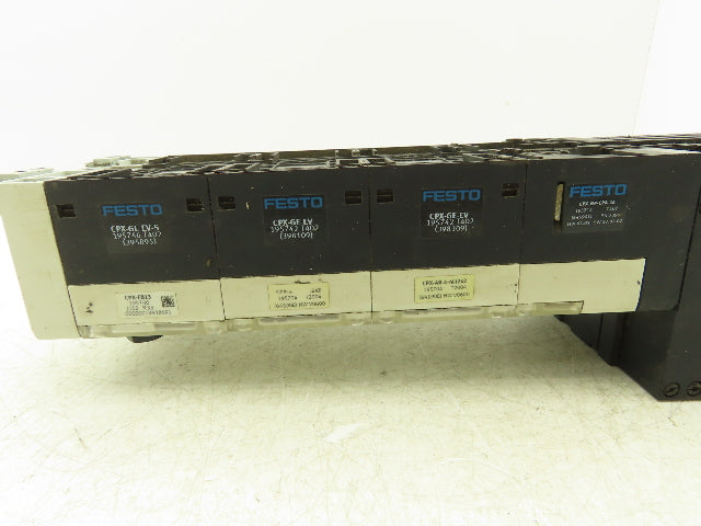 Festo 173945/173943 CPA14-VI Air Solenoid 10-Valve Manifold 24V w/CPX Modules
