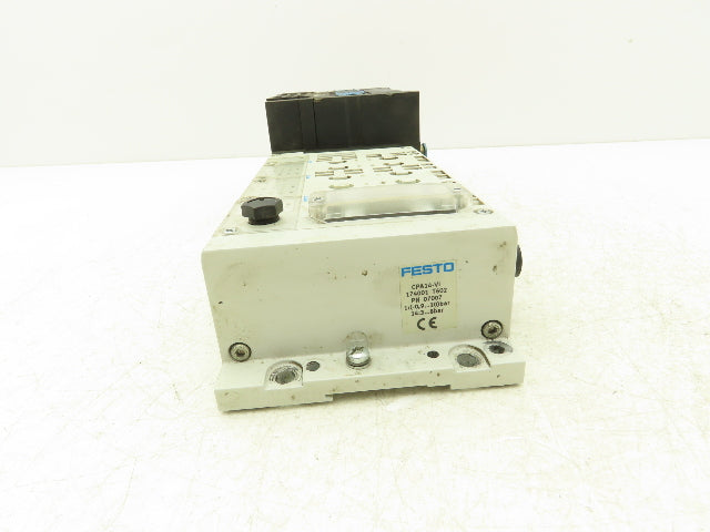 Festo 173945/173943 CPA14-VI Air Solenoid 10-Valve Manifold 24V w/CPX Modules