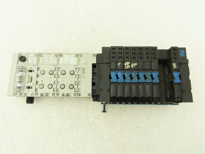 Festo 173945/173943 CPA14-VI Air Solenoid 10-Valve Manifold 24V w/CPX Modules