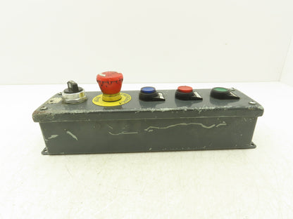 Hoffman E5PBG Pushbutton Electrical Enclosure 5 Hole 22/30mm Pushbutton E-Stop