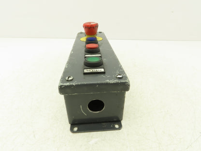 Hoffman E5PBG Pushbutton Electrical Enclosure 5 Hole 22/30mm Pushbutton E-Stop