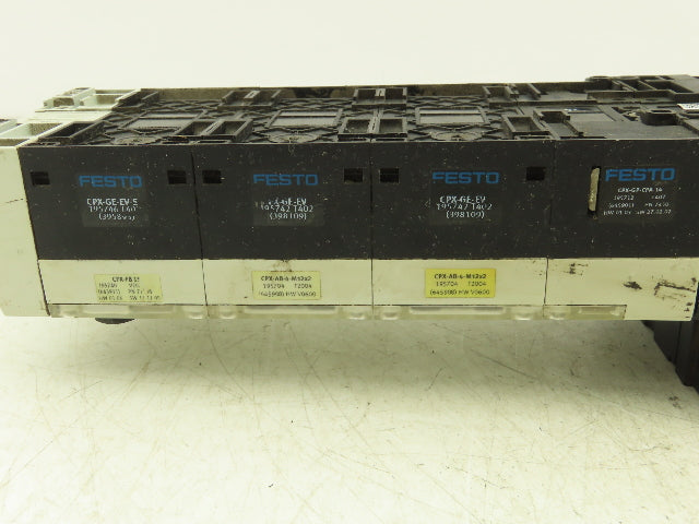 Festo 173943/173945/173946 CPA14-VI Air Solenoid 10-Valve Manifold w/CPX Modules