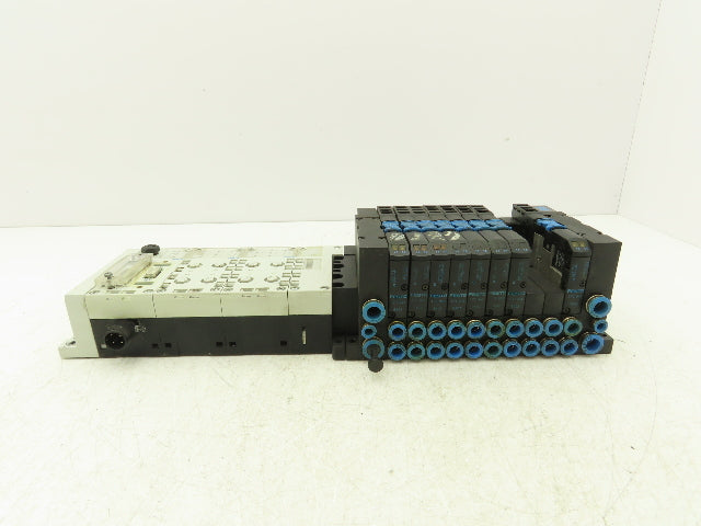 Festo 173943/173945/173946 CPA14-VI Air Solenoid 10-Valve Manifold w/CPX Modules
