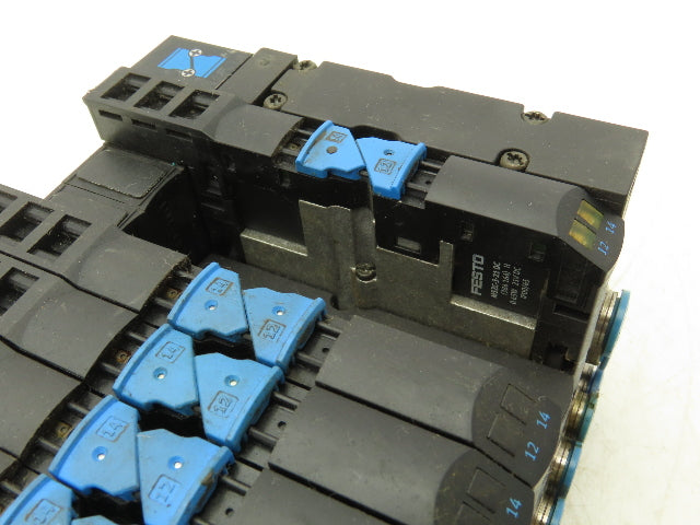 Festo 173943/173945/173946 CPA14-VI Air Solenoid 10-Valve Manifold w/CPX Modules