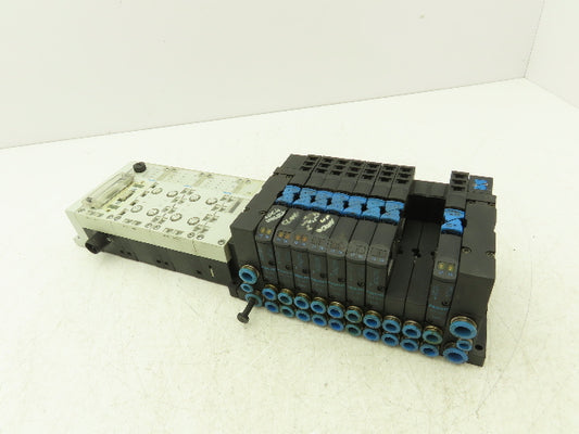 Festo 173943/173945/173946 CPA14-VI Air Solenoid 10-Valve Manifold w/CPX Modules