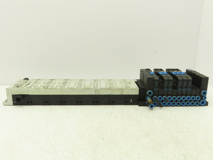 Festo 173945/173946 CPA14-VI Air Solenoid 10-Valve Manifold w/CPX Modules 24V