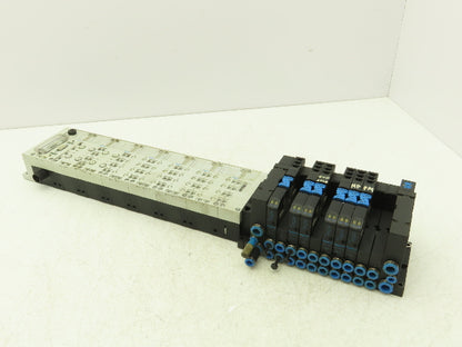 Festo 173945/173946 CPA14-VI Air Solenoid 10-Valve Manifold w/CPX Modules 24V