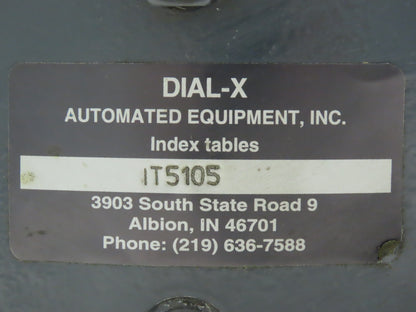 Dial-X 10"Rotary Table Indexer Drive 4 Position Rotator Motor 1/2Hp 3Ph 230/460V