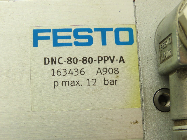 Festo DNC-80-80-PPV-A Pneumatic Air Cylinder 80mm Bore x 80mm Stroke 174psi
