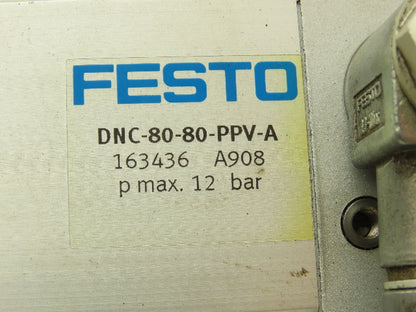 Festo DNC-80-80-PPV-A Pneumatic Air Cylinder 80mm Bore x 80mm Stroke 174psi