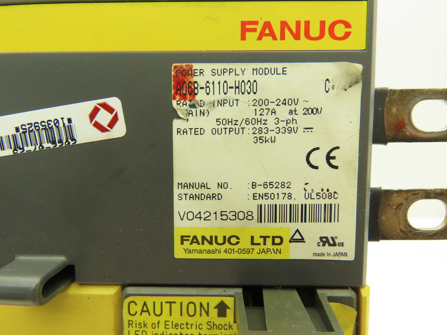 Fanuc A06B-6110-H030 Servo Drive Power Supply Module 35kW 283-339V Rev C