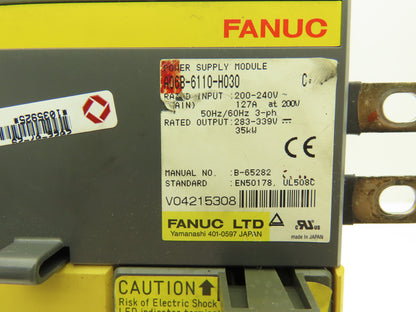 Fanuc A06B-6110-H030 Servo Drive Power Supply Module 35kW 283-339V Rev C