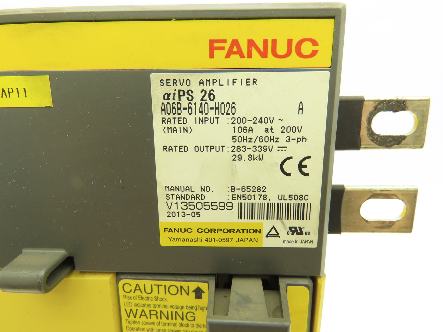 Fanuc A06B-6140-H026 Servo Drive Amplifier Module 29.8kW 283-339V Rev A aiPS 26