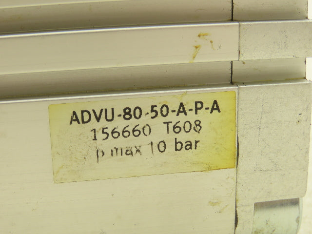 Festo ADVU-80-50-A-P-A Pneumatic Air Cylinder 80mm Bore x 50mm Stroke 145psi