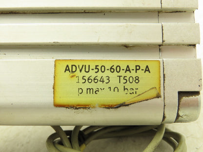 Festo ADVU-50-60-A-P-A Pneumatic Air Cylinder 50mm Bore x 60mm Stroke 145psi