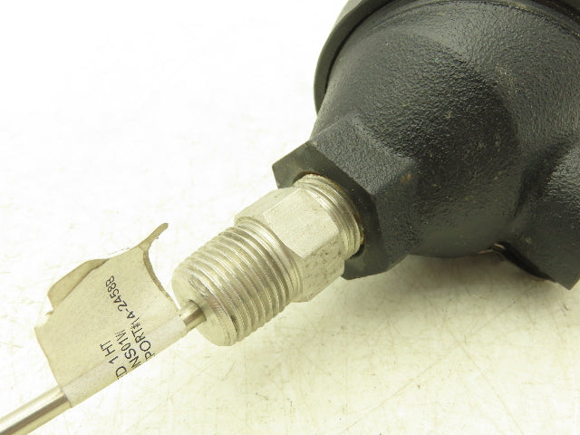 Temperature Transmitter Thermocouple 15" Probe 1/2"npt with Protection Head