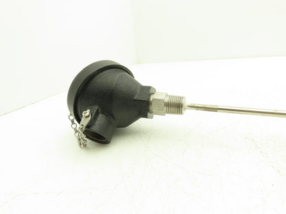 Temperature Transmitter Thermocouple 24" Probe 1/2"npt with Protection Head