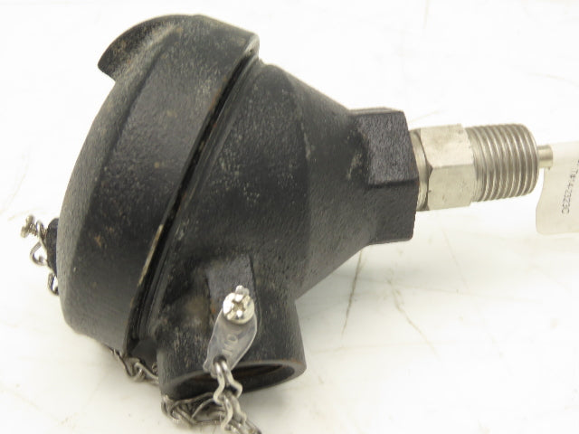 Temperature Transmitter Thermocouple 36" Probe 1/2"npt with Protection Head