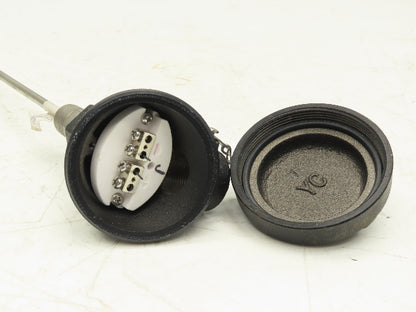 Temperature Transmitter Thermocouple 36" Probe 1/2"npt with Protection Head