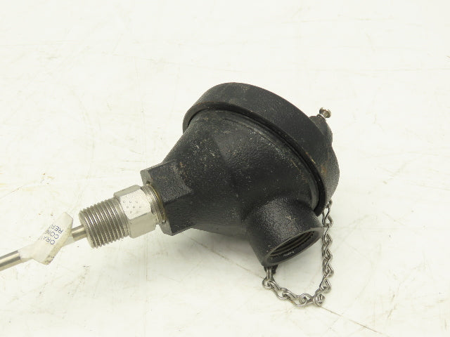 Temperature Transmitter Thermocouple 36" Probe 1/2"npt with Protection Head