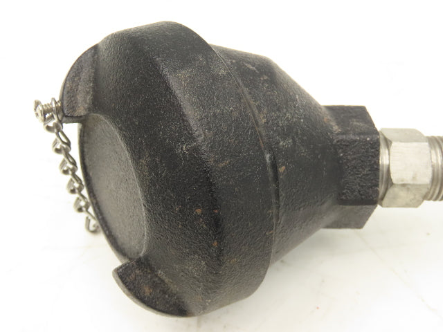 Temperature Transmitter Thermocouple 36" Probe 1/2"npt with Protection Head