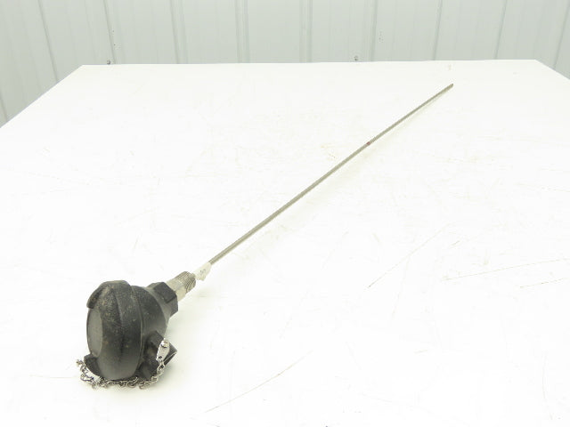 Temperature Transmitter Thermocouple 36" Probe 1/2"npt with Protection Head