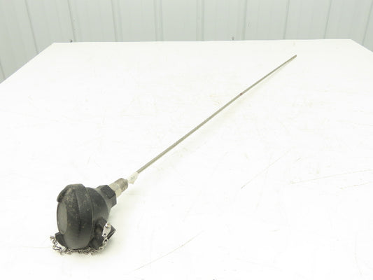 Temperature Transmitter Thermocouple 36" Probe 1/2"npt with Protection Head
