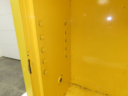 Flammable Safety Cabinet 12 Gal Yellow Manual Close No Shelf