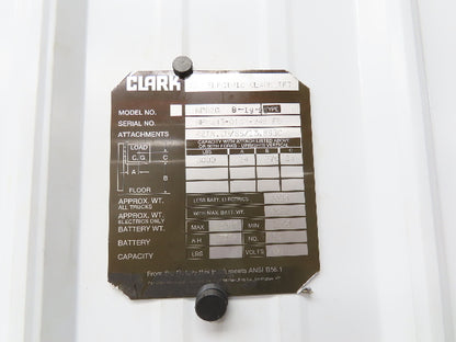 Clark NPR20 Main Wiring Harnes 36VDC Removed From NPR20 Reach Truck Forklift