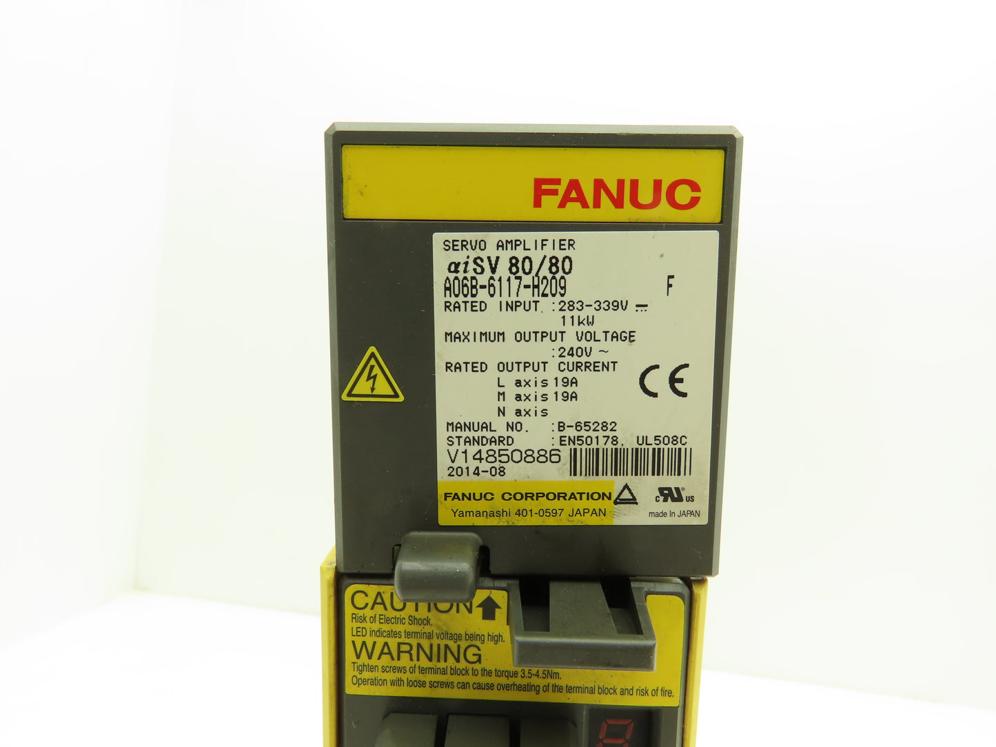 Fanuc A06B-6117-H209 Servo Drive Amplifier Module 11kW 240V aiSV 80/80 Rev F