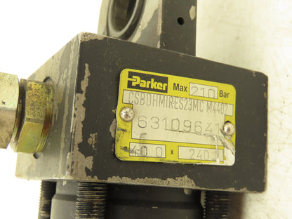 Parker CSBDHMIRES23MC M4402 Cylinder 40mm Bore x 240mm Stroke Manifold W/Valve