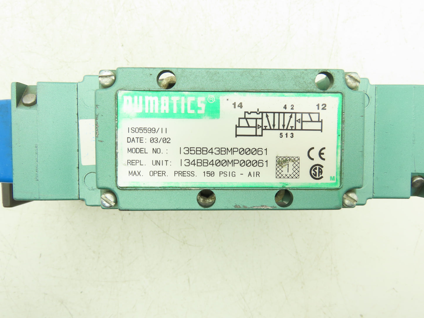 Numatics I35BB400MP00061 Pneumatic Air Solenoid Valve/Manifold Assembly