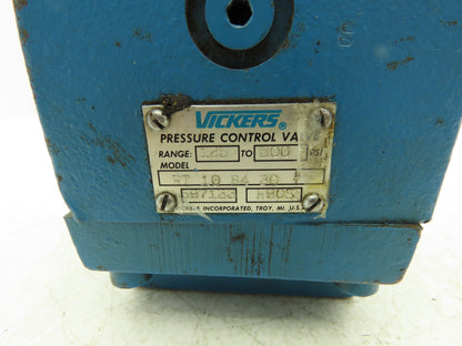 Vickers RT 10 B4 30 Hydraulic Pressure Control Relief Valve 1-1/4"NPT 125-500PSI