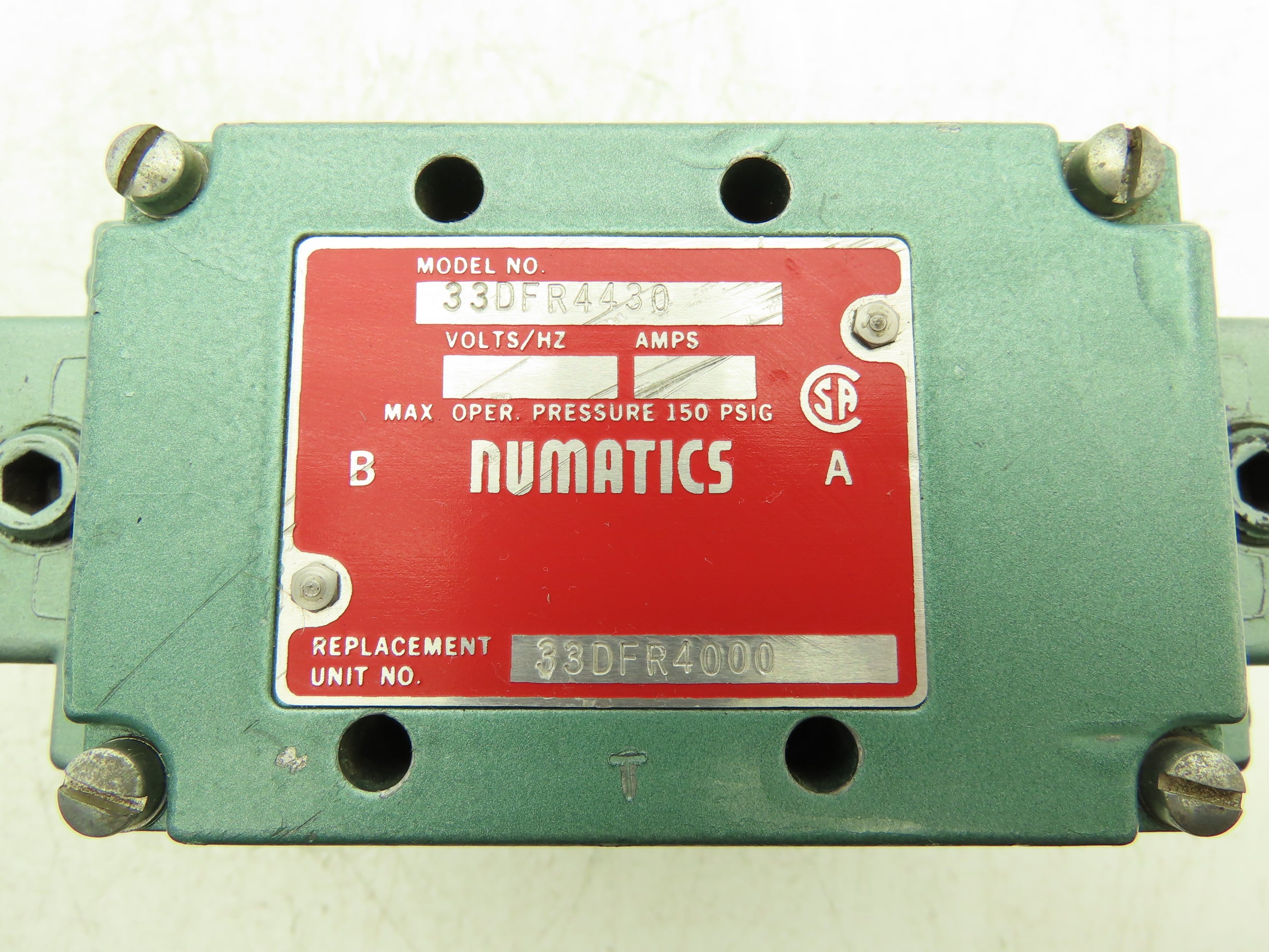 Numatics 33DFR4430 Pneumatic Air Detented Valve/Manifold Assembly ...