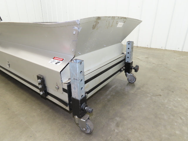 Crizaf LTCM Adj Incline Portable Parts Conveyor Cleated Belt 16"W 10' 9"L 90VDC