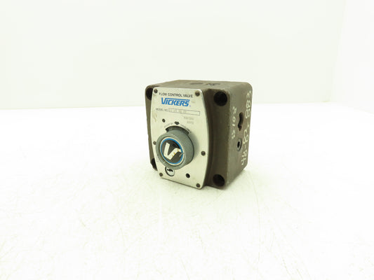Vickers FG 03 28 22 Hydraulic Flow Control Valve Eaton Keyed- Key Missing