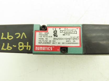 Numatics 082SS415M019M61 Pneumatic Dual Solenoid Valve 2 Pos 4 Way 150 PSI 24VDC